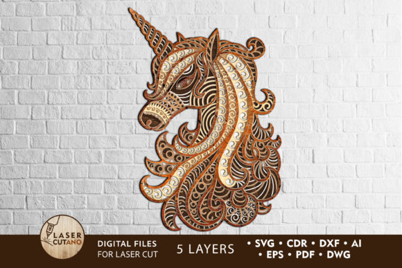 Download Multilayer Cut File UNICORN - Multilayer Collection