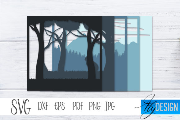 Download 3d Layered SVG. Shadowbox Nature 7 - Layered svg Collection