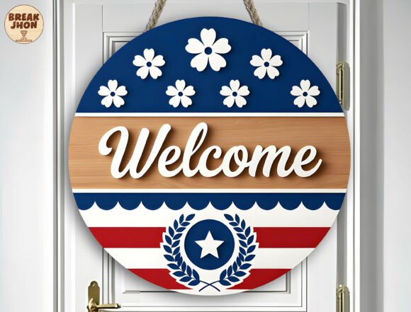 Download Patriotic Welcome Sign Laser Cut SVG - Welcome sign laser cut Collection
