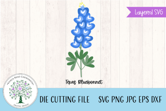Download Texas Bluebonnet Flower Layered Svg, Png - Layered svg Collection