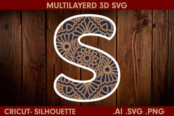 Download 3D Multilayered Letter S Mandala - Multilayer Collection