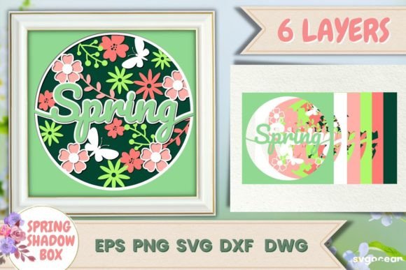 Download Shadow Box Spring | 3D Layered SVG - Layered svg Collection