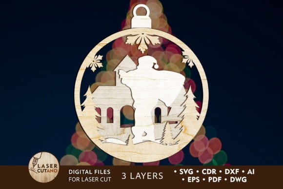 Download Santa Christmas Multilayer Cut Files - Multilayer Collection
