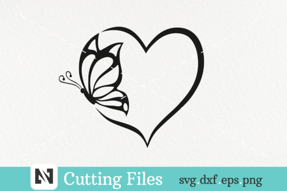 Download Butterfly and Heart Svg Vector File - Vector file Collection