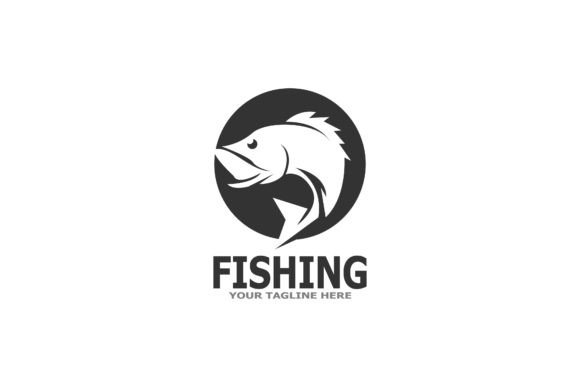 Download Black Fishing Silhouette Logo Template - Premium Resources