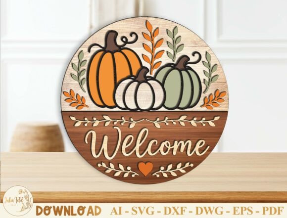 Download Fall Welcome Sign Laser Cut File SVG - Welcome sign laser cut Collection