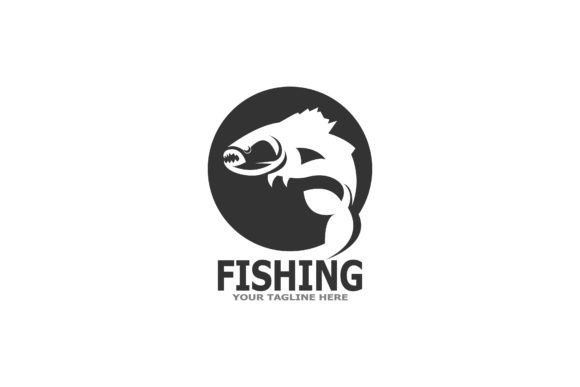 Download Black Fishing Silhouette Logo Template - Premium Resources