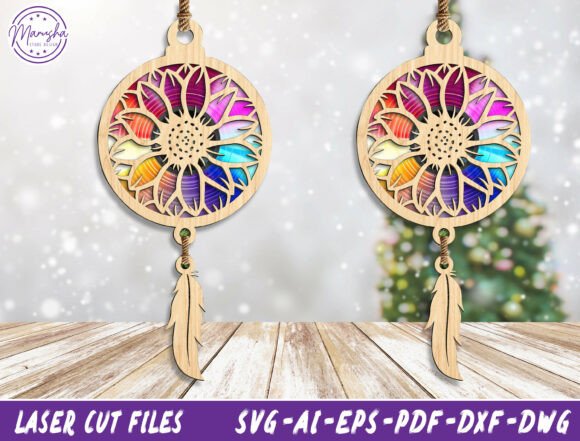 Download Sunflower Dreamcatcher 3D Layered Svg - Layered svg Collection
