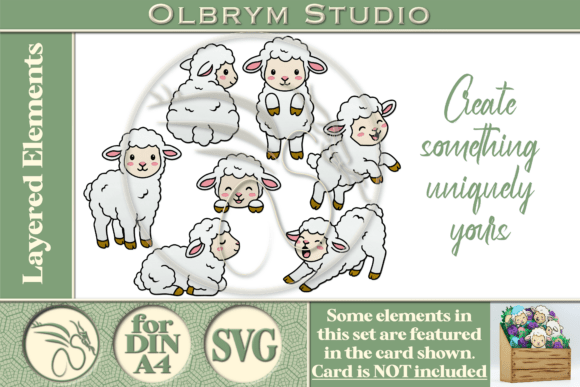 Download Lambs Layered SVG Elements Set - Layered svg Collection